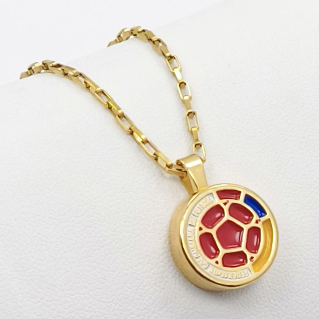 image Collar Selección Colombia chapado en oro 18K
